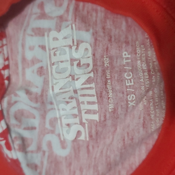Red Stranger Things Crop Top - Picture 2 of 2